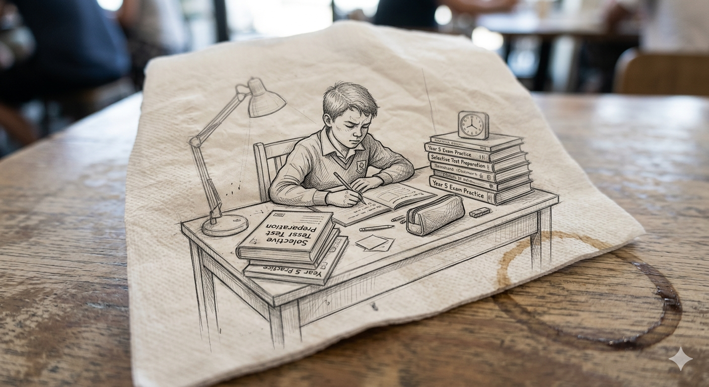 Student preparing for NSW Selective School exam
